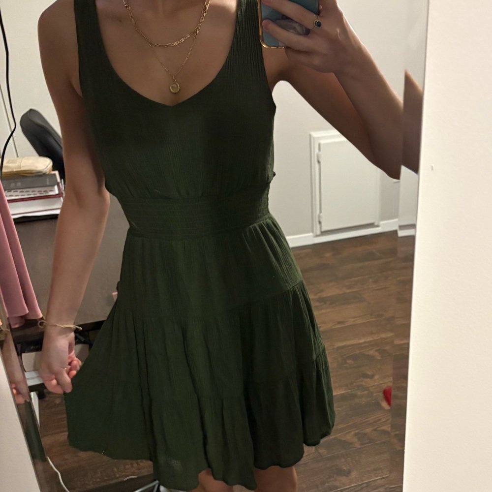 City Studio Olive Green Midi Dress